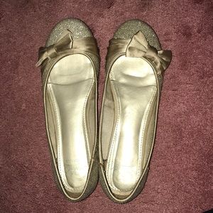 Gold Glitter Flats